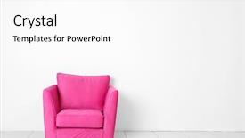  Presentation with hot pink white - Theme enhanced with living room interior with pink background and a white colored foreground