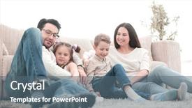  Presentation with living room family - PPT theme having living room on a free background and a  colored foreground
