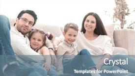  Presentation with free family - PPT theme consisting of living room on a free background and a  colored foreground