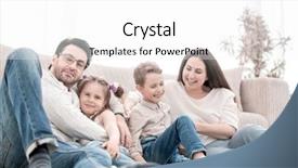  Presentation with free family - Beautiful slides featuring living room on a free backdrop and a  colored foreground