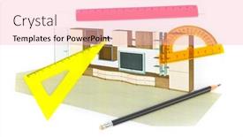  Presentation with living room - Beautiful PPT theme featuring living-room-project-isolated backdrop and a lemonade colored foreground