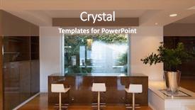  Presentation with living room - Cool new slide deck with living room with lacquered wood backdrop and a  colored foreground