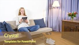  Presentation with curtains - Beautiful slides featuring living room with the curtains backdrop and a  colored foreground