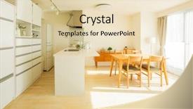  Presentation with waiting room furniture - Audience pleasing theme consisting of living room with various furniture backdrop and a lemonade colored foreground