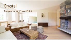  Presentation with furniture design - Colorful slide deck enhanced with living room with wicker furniture backdrop and a lemonade colored foreground