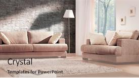  Presentation with deliberate living - Amazing PPT theme having living room backdrop and a coral colored foreground