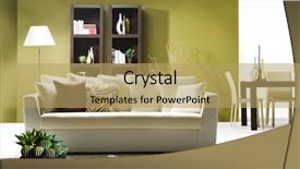  Presentation with living room - Audience pleasing presentation consisting of living room backdrop and a yellow colored foreground