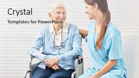  Presentation with frail - Amazing slides having living trust - frail senior woman in wheelchair backdrop and a lemonade colored foreground