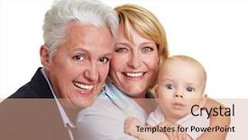  Presentation with planning family baby - PPT theme with living trust - happy family portrait with baby background and a  colored foreground