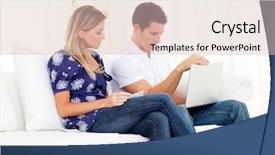  Presentation with trust - Audience pleasing PPT layouts consisting of living trust - upset couple stressed backdrop and a  colored foreground