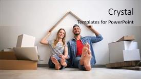  Presentation with roof - PPT theme having living under the same roof background and a  colored foreground