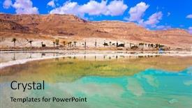  Presentation with water heat - Beautiful presentation featuring living water of the dead backdrop and a seafoam green colored foreground