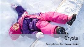  Presentation with good things sometimes take time - Theme with liying - cute little girl is having background and a  colored foreground