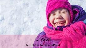  Presentation with naughty girl is standing - Slide set enhanced with liying - portrait of a naughty little background and a  colored foreground