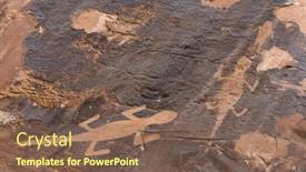  Presentation with native americans - Presentation enhanced with lizard-rock-art-petroglyphs background and a violet colored foreground