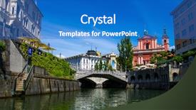  Presentation with top view of amazon river - Presentation design having ljubljana old town slovenia background and a teal colored foreground