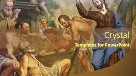  Presentation with miracles jesus - PPT theme featuring ljubljana-slovenia-june-30-jesus background and a tawny brown colored foreground