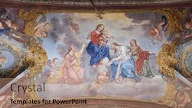  Presentation with baby jesus - Cool new slide deck with ljubljana-slovenia-june-30-virgin backdrop and a coral colored foreground