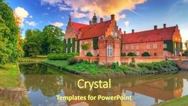  Presentation with renaissance - Beautiful PPT theme featuring ljungby castle in southern sweden backdrop and a light gray colored foreground