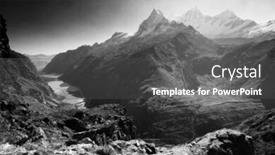  Presentation with america - PPT theme consisting of llanganuco valley in cordilera blanca peru south america background and a dark gray colored foreground