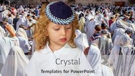  Presentation with blessing - Presentation enhanced with llittle-jewish-boy-with-side background and a light gray colored foreground