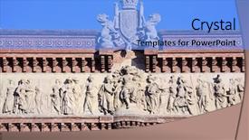  Presentation with triumphal arch and champs elysees - Amazing presentation having llu - fragment of triumphal arch backdrop and a light blue colored foreground