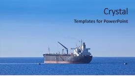  Presentation with chemical - Amazing slides having chemical tanker in harbor backdrop and a light blue colored foreground