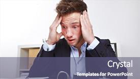  Presentation with files - PPT layouts enhanced with load balance - shocked young business man background and a ocean colored foreground