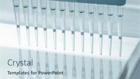  Presentation with sample - Audience pleasing slide deck consisting of load-dna-sample-in-electrophoresis backdrop and a sky blue colored foreground