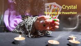  Presentation with forecasting - Amazing slide set having load forecasting - sorceress telling fortunes backdrop and a tawny brown colored foreground