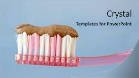  Presentation with herbal toothpaste - Presentation theme having loaded with brown herbal toothpaste background and a  colored foreground
