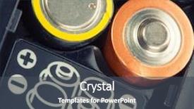  Presentation with batteries - PPT theme consisting of berries tea composition background and a tawny brown colored foreground