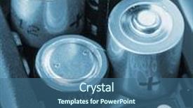  Presentation with batteries - Slide deck enhanced with loading batteries into a electronic background and a ocean colored foreground