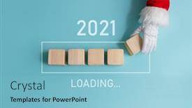  Presentation with new year - Audience pleasing PPT layouts consisting of loading-new-year-2020 backdrop and a light blue colored foreground
