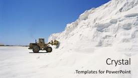  Presentation with salinity - Colorful slide set enhanced with loading salt at refining plant backdrop and a sky blue colored foreground