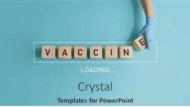  Presentation with vaccination - Cool new PPT theme with loading-vaccination-in-progress-bar backdrop and a light blue colored foreground