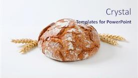  Presentation with rustic - Cool new theme with loaf-of-rustic-sourdough-bread backdrop and a sky blue colored foreground