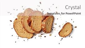  Presentation with daily bread - Theme featuring loaf-of-sliced-bread background and a white colored foreground