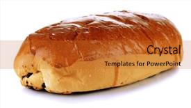  Presentation with poppy - Slide deck having loaf with poppy seeds isolated background and a  colored foreground
