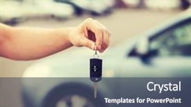  Presentation with ownership - Amazing slide set having consumer loan - transportation and ownership concept backdrop and a ocean colored foreground