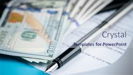  Presentation with loan - Amazing theme having loan-agreement-with-calculator backdrop and a lemonade colored foreground