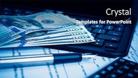  Presentation with loan - Beautiful presentation theme featuring loan-agreement-with-calculator backdrop and a black colored foreground