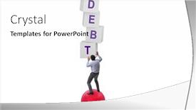  Presentation with loan - PPT theme with loan-and-debt-concept background and a white colored foreground