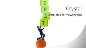  Presentation with loan - Presentation theme having loan-and-debt-concept background and a  colored foreground