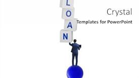  Presentation with loan - Theme enhanced with loan-and-debt-concept background and a  colored foreground