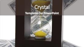  Presentation with sand clock - Theme consisting of past present future time moving - sand clock with gold sand background and a tawny brown colored foreground