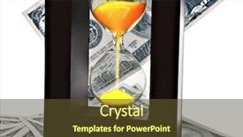  Presentation with sand clock - Amazing presentation theme having sand clock with gold sand on dollar background backdrop and a tawny brown colored foreground