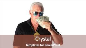  Presentation with release - Audience pleasing PPT theme consisting of human king - man with money isolated backdrop and a tawny brown colored foreground