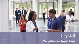  Presentation with modern medicine cardiology concept mixed - Audience pleasing PPT theme consisting of lobby area of modern hospital backdrop and a gray colored foreground