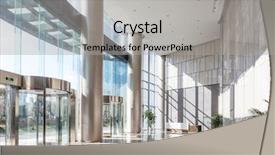  Presentation with modern building - Amazing presentation having lobby floor - empty hall in the modern backdrop and a light gray colored foreground